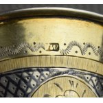 Cup, pr. 84 silver, Russia, niello, gilt, mid-19th century.
