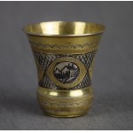 Cup, pr. 84 silver, Russia, niello, gilt, mid-19th century.