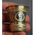 Cup, pr. 84 silver, Russia, niello, gilt, mid-19th century.