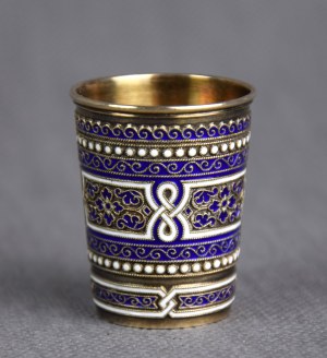 Cup, silver, enamel, pr. 925