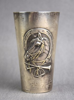 Mug with horse's head, Silver.pr.84 Russia, circa 1900.