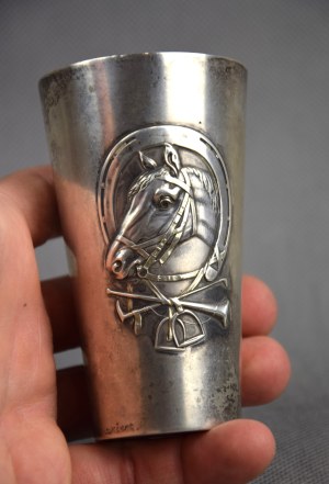 Mug with horse's head, Silver.pr.84 Russia, circa 1900.