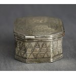 Lampka chanukowa podróżna, Srebro 11 łut, Niemcy lub Polska, XVIII/XIX w., judaica