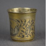 Gilt mug, niello, Russia, 19th century signed,