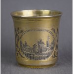 Gilt mug, niello, Russia, 19th century signed,
