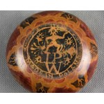 Puzdro, Cracow Workshops?, wood, batik, Signed, Cracow, 1920s.