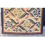 Kilim Ostre liście, proj. Roman ORSZULSKI, Kraków lub Zakopane, lata 30-te.