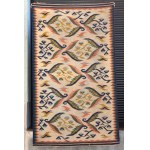 Kilim Ostre liście, proj. Roman ORSZULSKI, Kraków lub Zakopane, lata 30-te.