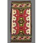 Kilim with geometric motif, Clay, Borderlands, 1930s.