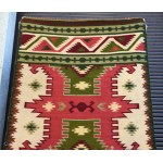 Kilim with geometric motif, Clay, Borderlands, 1930s.