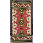 Kilim with geometric motif, Clay, Borderlands, 1930s.