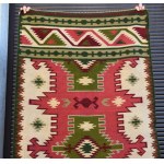 Kilim with geometric motif, Clay, Borderlands, 1930s.