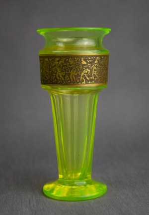 Uranium vase, Moser, Carlsbad, early 20th century.