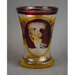 Szklanica biedermeier z alegorią, ok. poł. XIX w.