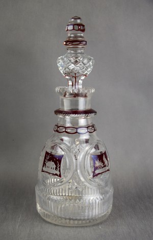 Biedermeier decanter, mid-19th century.