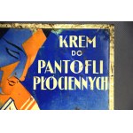 Advertisement on tinplate "Cream of White - Tennis," Warsaw, 1930s.