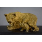 Sculpture "Bear with a small", gilded bronze, Tsarist Russia, 19th century.