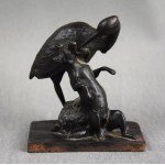 Figura Żuraw i Lis, żeliwo, Kasli, Carska Rosja, 1907 r.