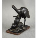 Figura Żuraw i Lis, żeliwo, Kasli, Carska Rosja, 1907 r.