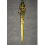 "Temida" paper knife, bronze, early 20th century.