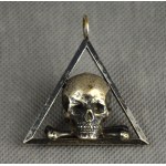 Masonic badge? pendant? with skull in triangle, early 20th century.