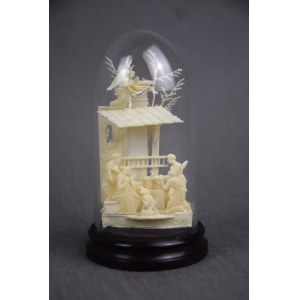 Miniaturowa Szopka Bożonarodzeniowa, kość, XIX w.
