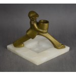 Popielnica z figurą chłopca, Art Deco, lata 30-te.