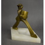Popielnica z figurą chłopca, Art Deco, lata 30-te.