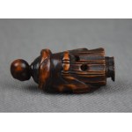Netsuke Wędrowiec, drewno, Japonia, Meiji;