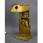 Bronze lamp "Horses in a farmhouse," circa 1900.