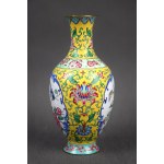 Vase with Birds on Flowers, Cantonese enamel, China, 20th century.