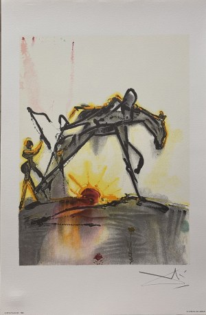 Salvador DALI (1904-1989) Le Cheval de Labeur From the series: Les Chevaux de Dali (Daliinian Horses), 1983.