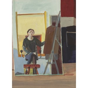 Aleksandra Waliszewska (ur. 1976, Warszawa), Autoportret przy sztaludze