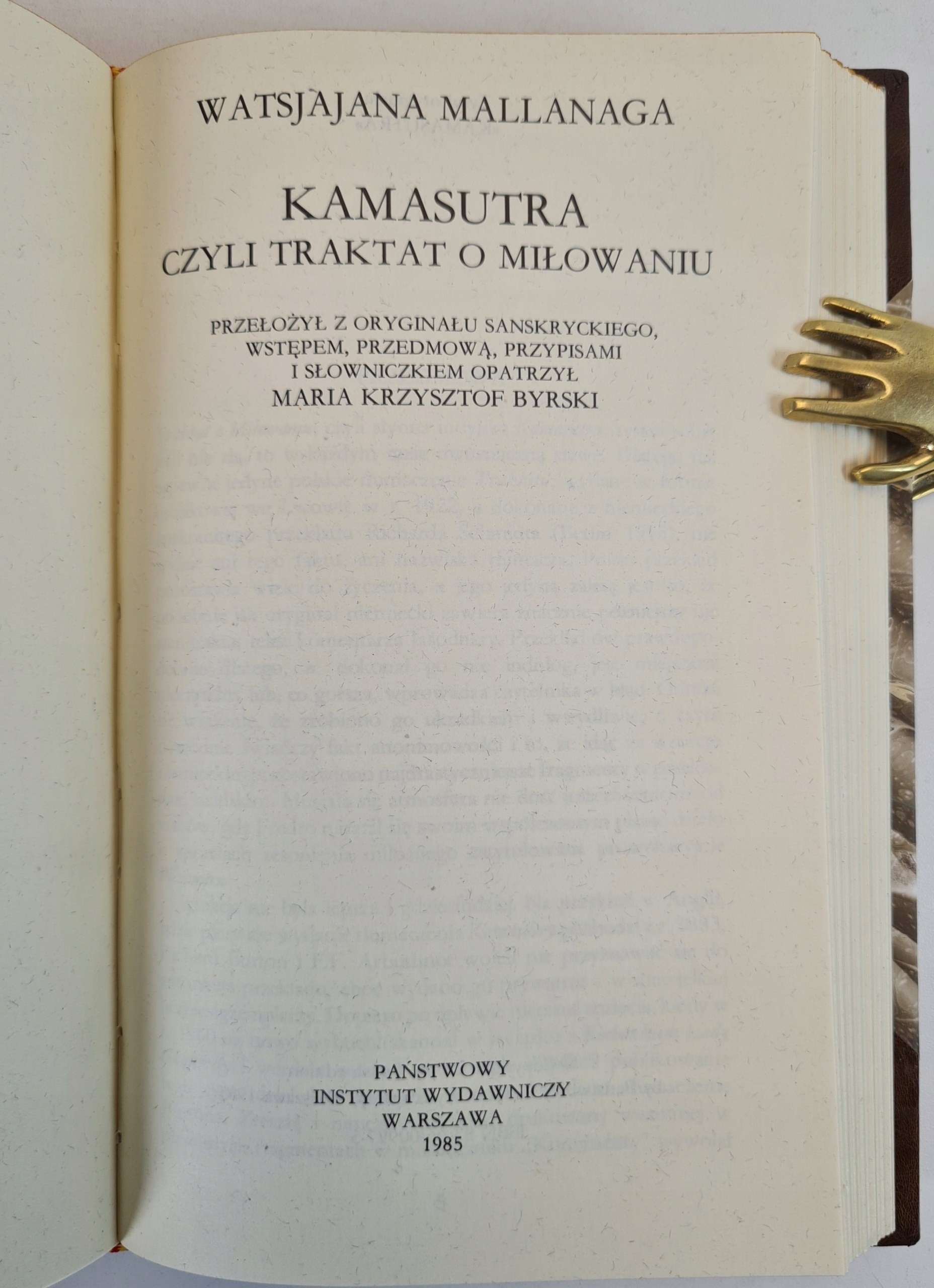 KAMASUTRA - MANUSMRYTI CZYLI TRAKTAT O ZACNOŚCI WYD.1985 - Aukcja