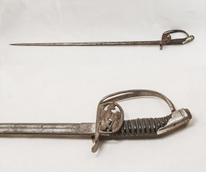 PRUSY, 19th century, Infantry non-commissioned officer's scabbard without scabbard, wz. 1889