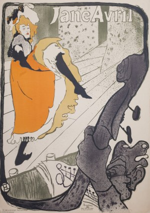 Henri deTOULOUSE - LAUTREC, 19th century France (1864 - 1901), Jane Avril, 1899.