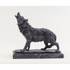 Unknown European label, 19th/20th century, Howling Wolf, circa 1900.