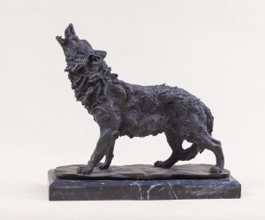 Unknown European label, 19th/20th century, Howling Wolf, circa 1900.