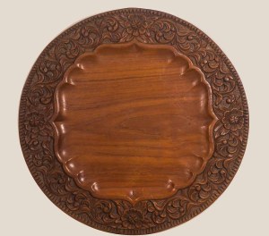 Woodcarver's Workshop, Indonesia, 20th century, Teak tray, circa 1975.