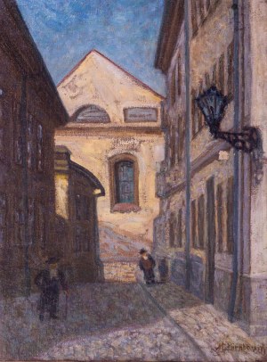Mendel BIRNBAUM, Poland, 19th/20th century, Street in Kazimierz, Krakow, before 1939.