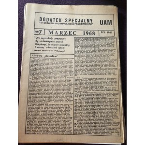 Dodatek Specjalny UAM do serwisu informacyjnego SOLIDARNOŚĆ, nr 7, 8 marca 1981 