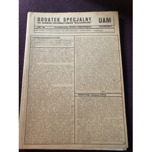 Dodatek Specjalny UAM do serwisu informacyjnego SOLIDARNOŚĆ, nr 13, 23 kwietnia 1981 