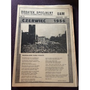 Dodatek Specjalny UAM do serwisu informacyjnego SOLIDARNOŚĆ, nr 15, czerwiec 1981 