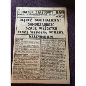 Dodatek Zjazdowy UAM serwisu informacyjnego SOLIDARNOŚĆ, [nr 22] 26 września 1981 