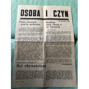 Osoba i czyn, 15 grudnia 1982 