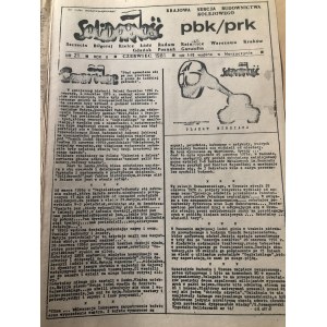 Solidarność, Krajowa Sekcja Budownictwa Kolejowego, PRK/PBK, Nr 21, czerwiec 1981