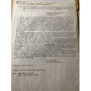 List Jana Rulewskiego i Mariusza Łabętowicza, Bydgoszcz, 31 marca 1981