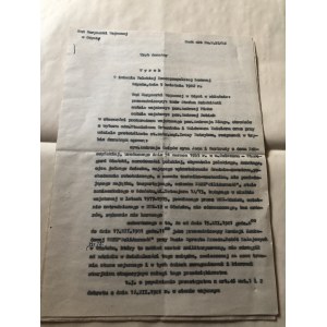Wyrok Sądu Marynarki Wojennej w Gdyni, w sprawie Andrzeja Osipów, Gdynia, 1982