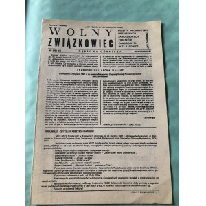 Wolny Związkowiec, Biuletyn Informacyjny NSZZ Huta Katowice, nr 8/81, 30 stycznia 1981