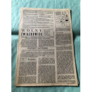 Wolny Związkowiec, Biuletyn Informacyjny NSZZ Huta Katowice, nr 19-20/81, 24 kwietnia 1981